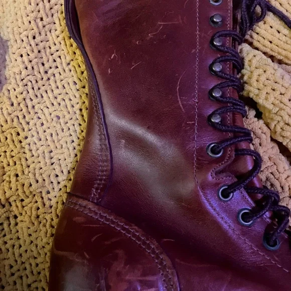 Georgia Made Leather Boots With Heel Size 6